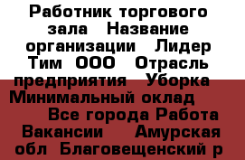 Работник торгового зала › Название организации ­ Лидер Тим, ООО › Отрасль предприятия ­ Уборка › Минимальный оклад ­ 25 200 - Все города Работа » Вакансии   . Амурская обл.,Благовещенский р-н